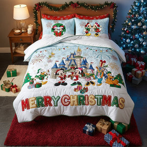 A Merry Christmas Quilt Bed Set, Personalized Christmas Gifts 04qhtn241025