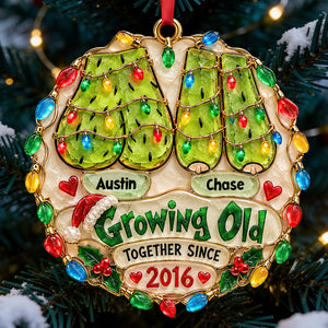 Old Furry Naughty Couple Ornament - Personalized Christmas Gifts For Couples 05nadt191026