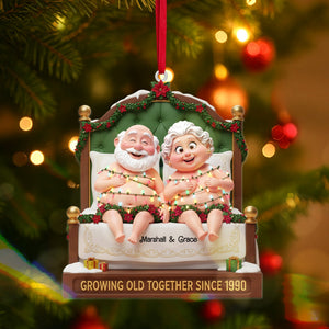Personalized Gifts For Christmas, Lovely Old Couple Acrylic Ornament 01ohmg270925