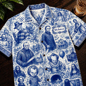 Retro Horror Hawaiian Shirt Personalized Gifts For Horror Lovers 01HUQN220626