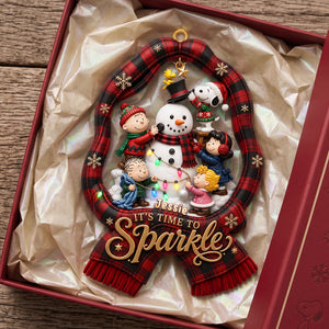 It's Time to Sparkle Acrylic Ornament - Personalized Christmas Gifts 02hata010826