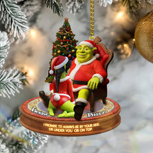 Funny Couple Ornament - Personalized Gifts For Christmas 01PAMG260925
