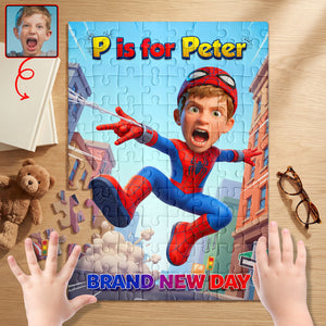 Little Wall Climber Jigsaw Puzzle - Custom Photo Gifts For Kids 02HUQN040826