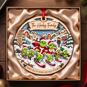 Fun Skiing With Family Ornament - Personalized Gifts For Family 04qhdh100926