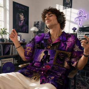 Androgynous Prince Musician Hawaiian Shirt, Personalized Gifts For Music Fans 02qhlu130726