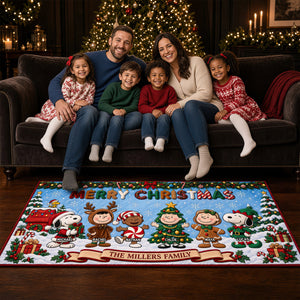 Merry Family Christmas Doormat - Personalized Christmas Gifts For Family 03padt011026-Homacus