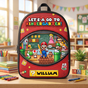 Retro Gaming Backpack - Personalized Gifts For Kids School Bag 06haqn310726