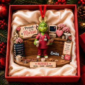 Cheerful Nurse Christmas Ornament - Personalized Gifts For Nurse 06todh030826