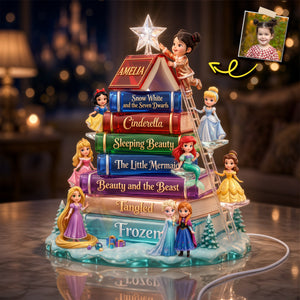 Book Tree Princess Light Box - Custom Photo Gifts For Christmas Acrylic Light Box 01PADH231026