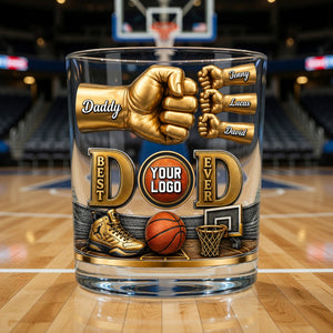 Sport Lover Dad 11oz Round Glass - Personalized Gifts For Dad 03NAQN010626