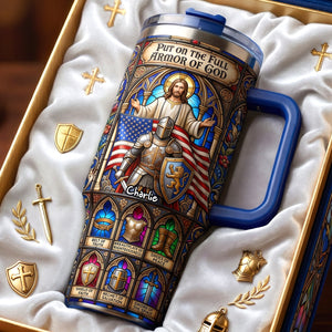 Full Armor Of God 40oz Tumbler With Handle - Personalized Gifts For Christians 04padh290626-Homacus