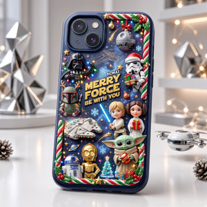 Merry Galactic Force Christmas Phone Case - Personalized Christmas Gifts 02palu201026