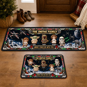 Warriors Family Merry Xmas In The Universe Runner Rug - Personalized Christmas Gifts For Family 05patn240926