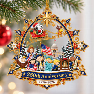 America Anniversary Ornament - Personalized Gifts For Patriotic Christmas Ornament 04QHQN180926