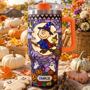 Little Witch Colorful 40oz Tumbler With Handle - Personalized Gifts 07padt300726