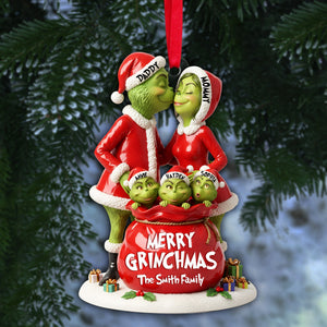 Festive Family Love Ornament - Personalized Christmas Gift 02NALU150925
