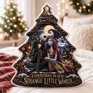 Christmas In Our Strange Little World Pillow - Personalized Christmas Gifts For Couples 05hadh261026