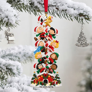 Christmas Tree Climbing Squad Acrylic Ornament - Personalized Christmas Gifts 02nalu140926