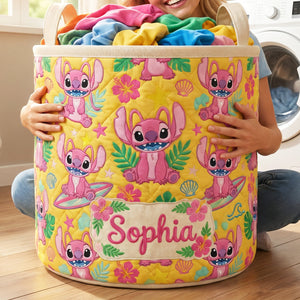 Cute Alien Quilted Laundry Basket - Personalized Gifts 02padt260626-Homacus