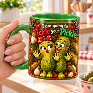 Naughty Pickle Couple Accent Mug - Personalized Christmas Gifts For Couples 04nalu261026
