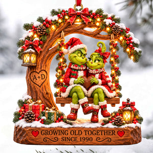 Growing Old Together Christmas Ornament - Personalized Gifts For Couple 01TYTA071026
