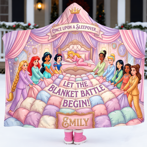 Let The Blanket Battle Begin! Lovely Fairy Tale Princesses Blanket - Personalized Christmas Gifts For Kids 04haqn191026
