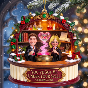 Love Under A Spell Ornament - Personalized Christmas Gifts For Couple 02toqn140926