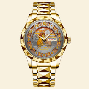 Love & Pride Men's Stainless Steel Watch – Personalized Gift for Him 02ohqn260725
