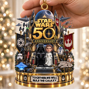 50th Anniversary Celebration Couple Ornament - Personalized Gifts For Couple Christmas Ornament 04OHDT031026