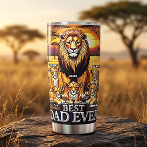 Lion Dad And Kid 20oz Tumbler - Personalized Gifts For Father's Day Tumbler 04TOTN050526