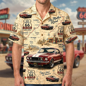 Vintage Highway Hawaiian Shirt Custom Photo Aniversary Gifts 02NADH010626-Homacus