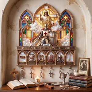 Full Armor Of God Acrylic Key Hanger- Personalized Christian Gifts 01palu140726