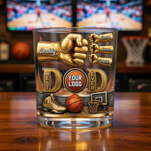 Sport Lover Dad 11oz Round Glass - Personalized Gifts For Dad 03NAQN010626