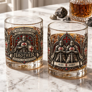 Knight Brother Drinking Glass - Personalized Gifts For Brothers 02padt231026