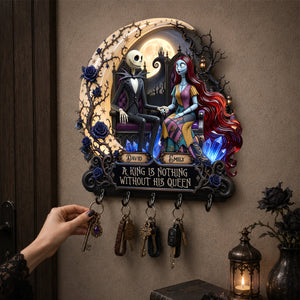 Gothic Royal Couple Acrylic Key Hanger - Personalized Gifts For Couple 01PADH180726