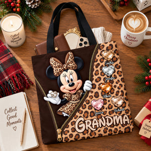 Leopard Heart Tote Bag - Personalized Gifts For Grandma 01paqn070926