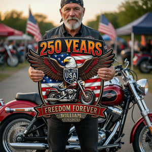 Bikers Ride Free Metal Sign - Personalized 250th Anniversary Gift For Bikers 05TOQN160626 - Metal Signs - GoDuckee