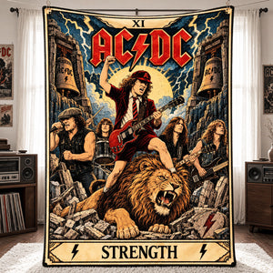 AC/DC Thunderstruck Tarot Rock Art Blanket - Personalized For Rock Lovers 05HUTA281026