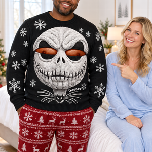 Naughty Skull Knitted Ugly Sweater - Personalized Funny Gifts For Him 02huqn121026