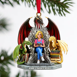 Personalized Gift For Book Lovers, Bookmas Custom Shape Acrylic Christmas Ornament 04hulu181025-Homacus