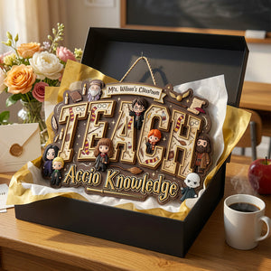 Teacher's Happy Place Acrylic Sign - Personalized Gifts 01nadt210726