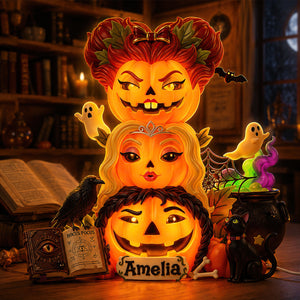 Pumpkin Friends Acrylic Light Box Personalized Halloween Gifts 08HUDT300726
