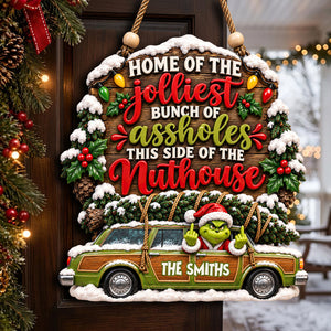 Home Of The Jolliest Acrylic Sign - Personalized Christmas Gifts For Family 08nadt161026