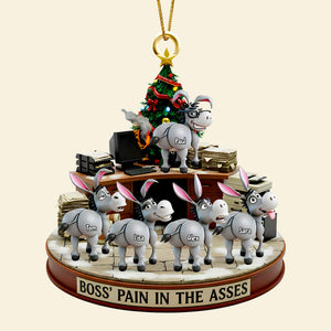 Fun Donkey Coworkers Ornament, Personalized Gifts For Boss 02QHDT250925