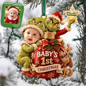 Baby’s First Christmas Ornament - Personalized Custom Photo Gift For Kids 06PATA011026