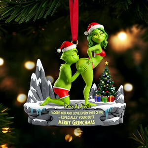 Playful Green Couples Ornament - Personalized Gift For Couples 03OHLU191125