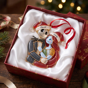 Love To Bone Sea Glass Effect Ornament, Personalized Gifts For Couple 05qhtn151026