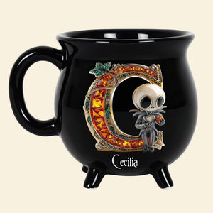 Spooky Alphabet Ceramic Cauldron Mug - Personalized Gifts For Halloween 02TGDT050925
