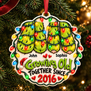 Old Furry Naughty Couple Ornament - Personalized Christmas Gifts For Couples 05nadt191026