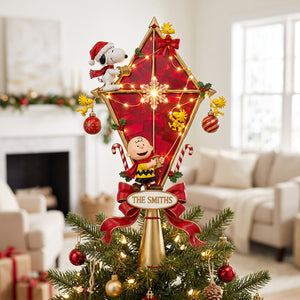 Merry Little Christmas Acrylic Christmas Tree Topper - Personalized Gifts 05HATN060826
